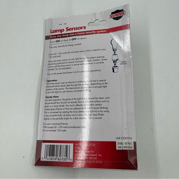 NWT! US Patrol Lamp Sensors  - Home Security System - Picture 3 of 4